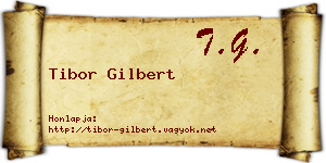 Tibor Gilbert névjegykártya